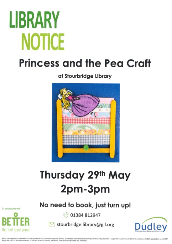 Stourbridge Library - Princess and The Pea Craft